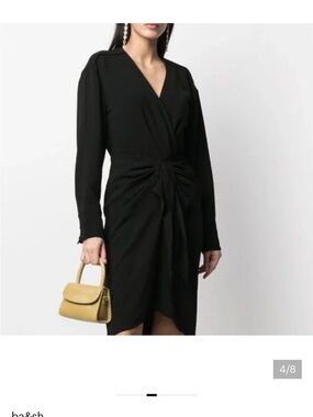 NWT Ba&sh black size 3 crêpe dress
